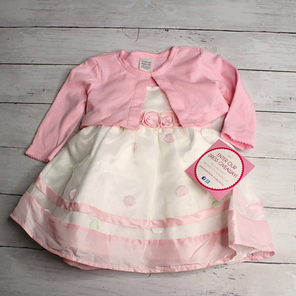 Jenny & Me Vintage Baby Girl's Organdy Party Dress Size 12 Months